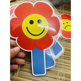 Thẻ mặt mếu/cười ép plastic