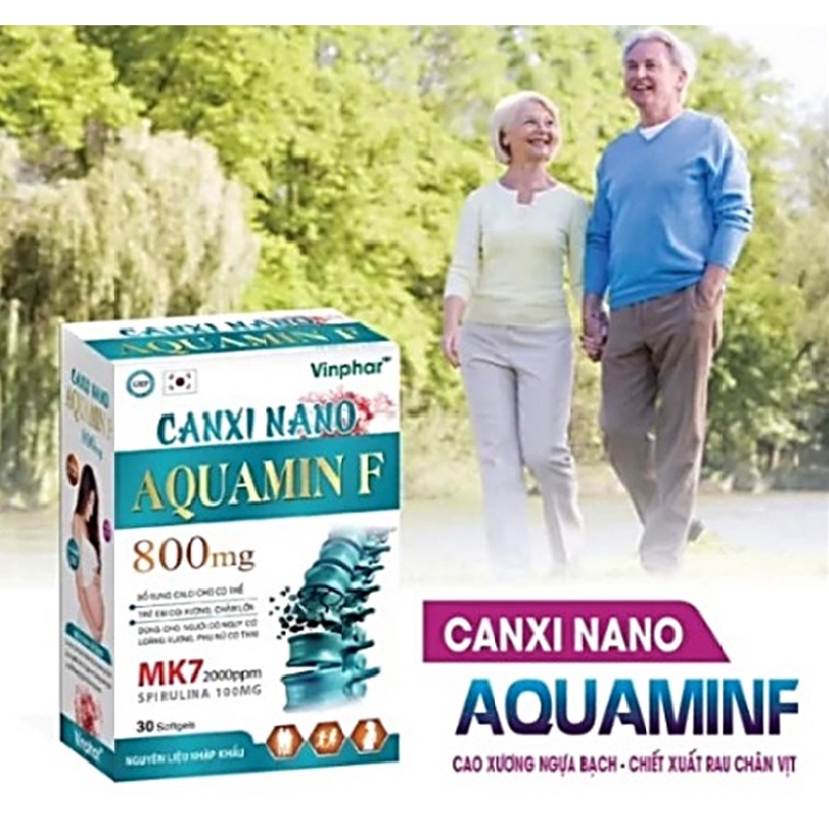 Canxi AquaminF800mg Cao ngựa bạch,bổ sungCanxi tảo biển đỏ Phát triển hệ xương ,còi xương trẻ,ngừa loãng xương người già