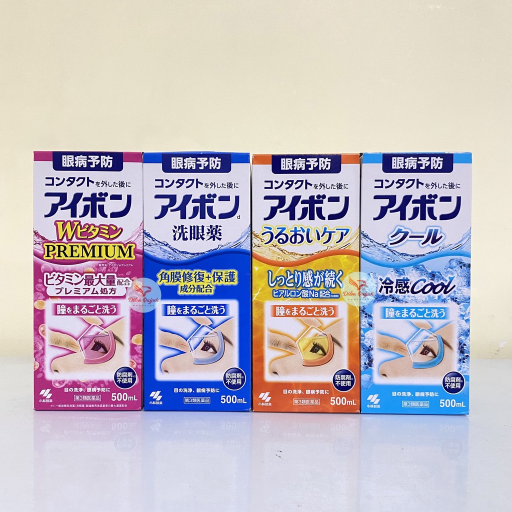 Chuẩn Nhật Nước rửa mắt Eyebon W Vitamin Kobayashi Nhật Bản 500ml