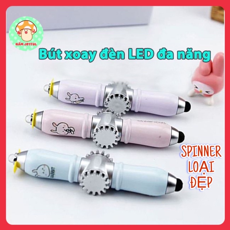 Bút xoay đèn thông minh, bút mực viết spinner có đèn sáng tạo.