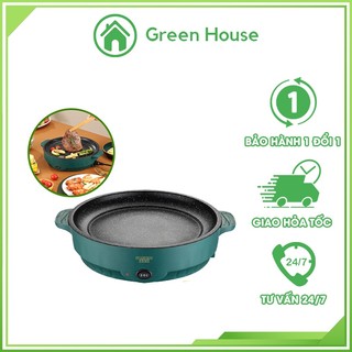 Chảo nướng điện mini Hàn Quốc size 26 siêu chống dính tiện lợi bếp nướng điện đa năng