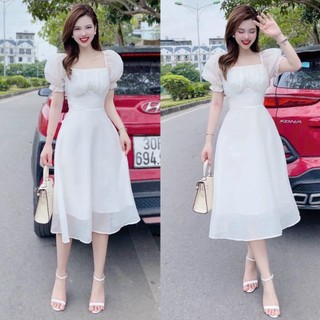 Đầm váy nữ voan công chúa xòe thoắt nơ sau siêu xinh dành cho các nàng diện đi chơi, dạo phố hoặc dự tiệc
