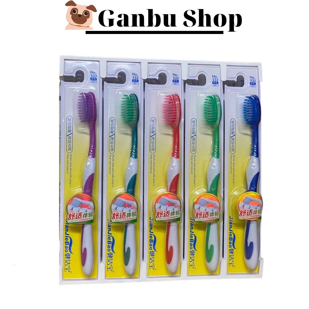 *No.533* Bàn Chải Đánh Răng Jian JieBao Lông Tơ Mềm Mại 0.18mm
