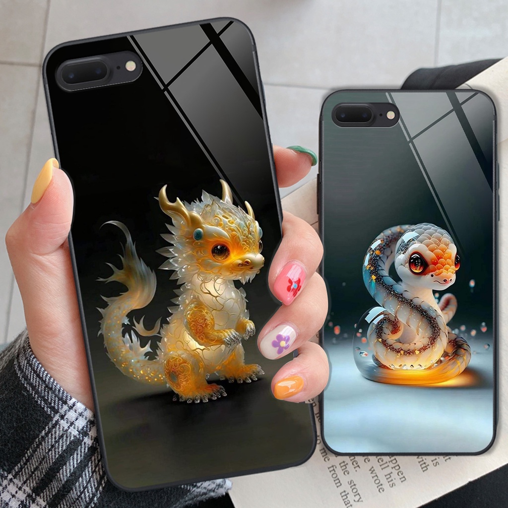 Ốp kính Iphone 7 / 7 PLUS / 8 / 8 PLUS hình 12 con giáp cute dễ thương đẹp lung linh