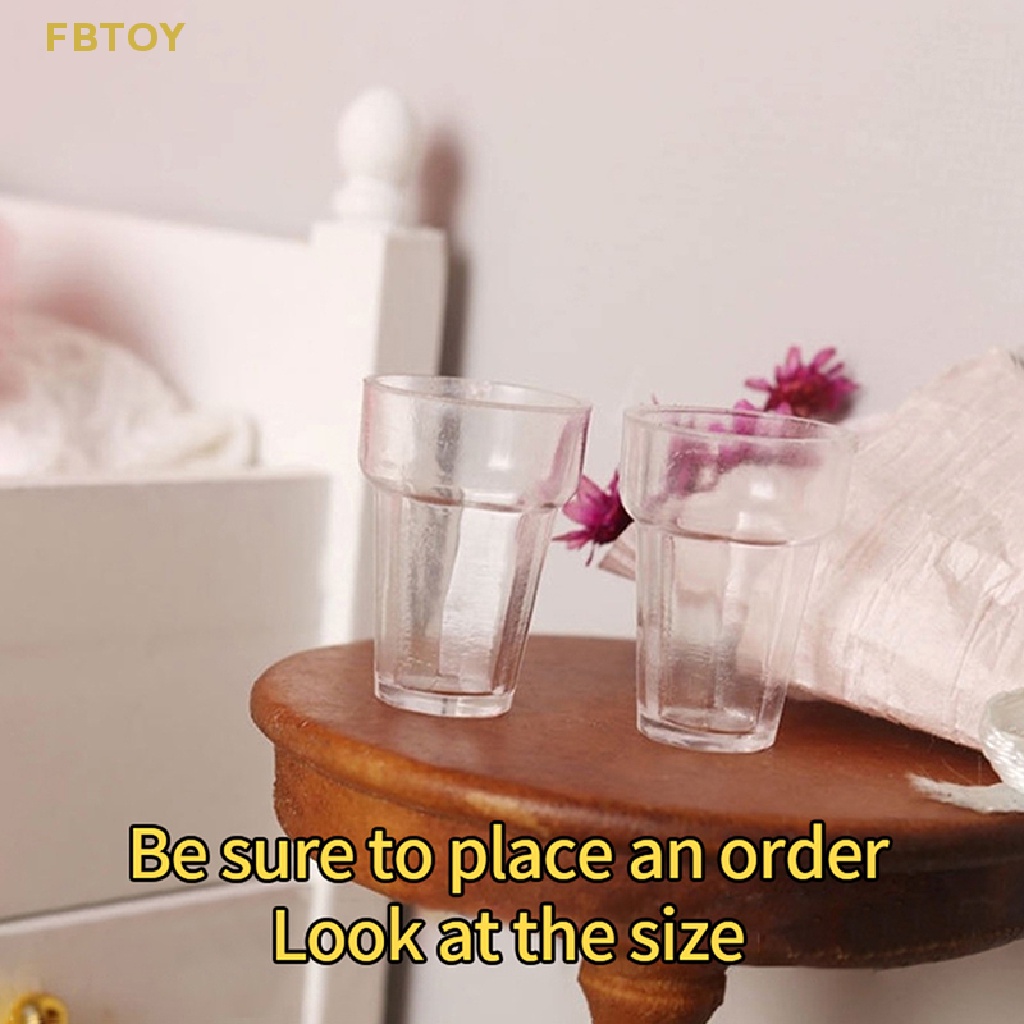 Set 4 Ly Trong Suốt Dùng Để Trang Trí Nhà Búp Bê 1: 12