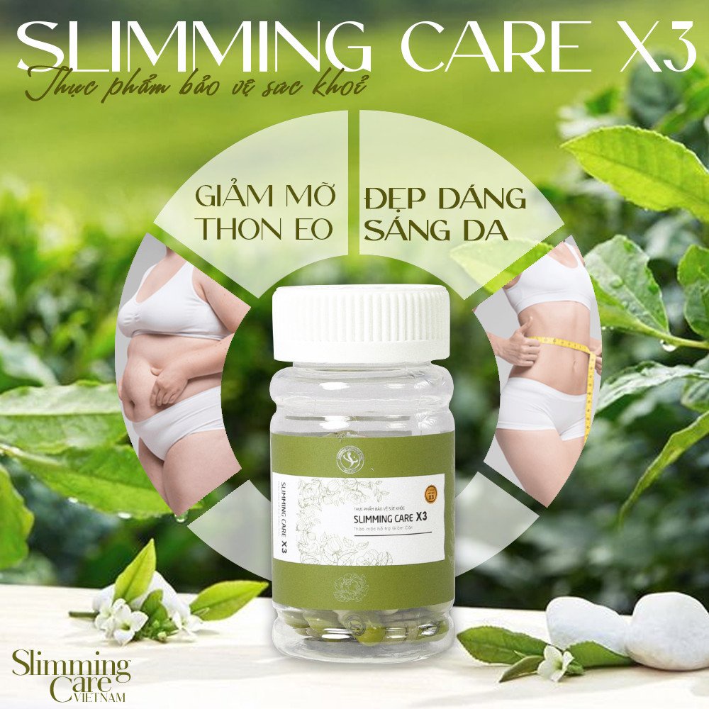 Viên Uống Giảm Cân SLIMMING CARE X3 Hỗ Trợ Giảm Cân Giảm Mỡ Bụng Cấp Tốc