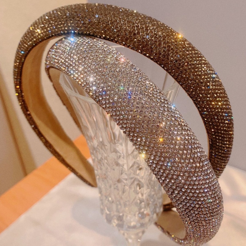 Glitter rhinestone tóc phụ nữ với headband thời trang Băng đô