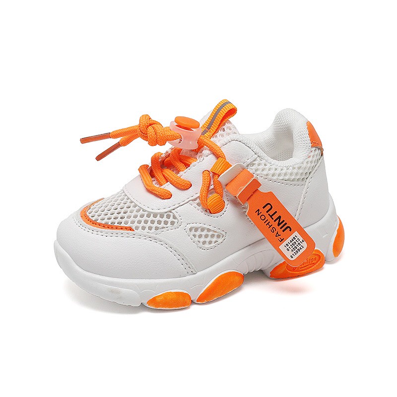 Giày thể thao siêu nhẹ cho bé trai bé gái - giày lưới thoáng khí có dây rút, đế mềm êm chân chống trượt cho bé TT789