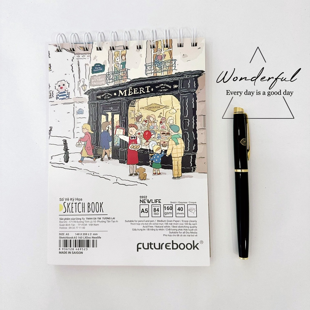 Tập Vẽ Ký Hoạ (SketchBook) NEW LIFE- Khổ A5- Mã SP: S952- Phong cách Hàn Quốc- VPP FUTUREBOOK. (Giao Mẫu Ngẫu Nhiên)