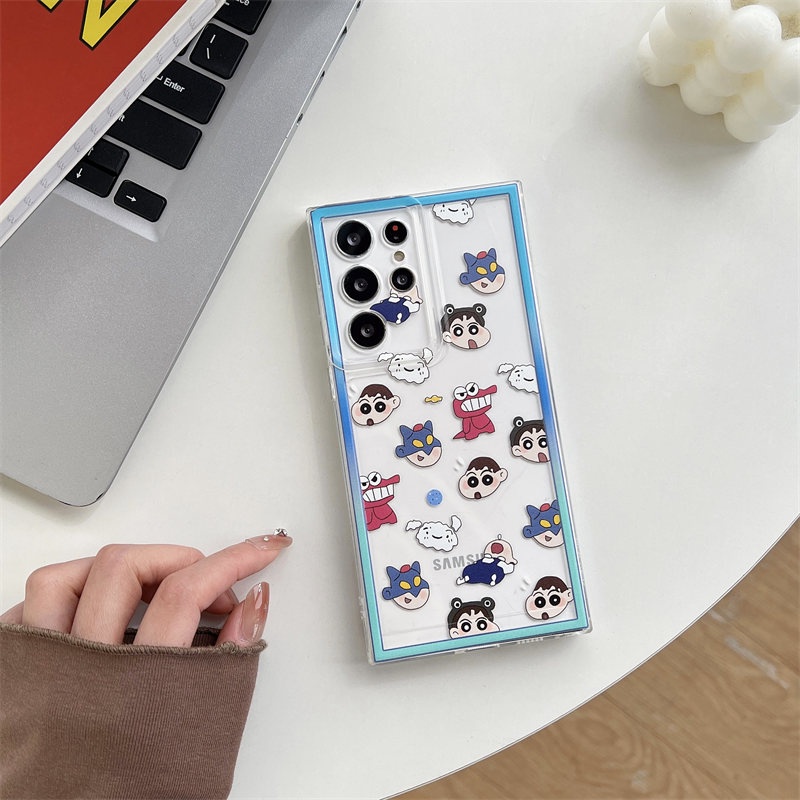 Ốp Điện Thoại Dẻo Trong Suốt Họa Tiết Hoạt Hình Cậu Bé Bút Chì Cho iPhone 14 Plus 14 Pro Max 13 12 11 Pro X Xs Max XR