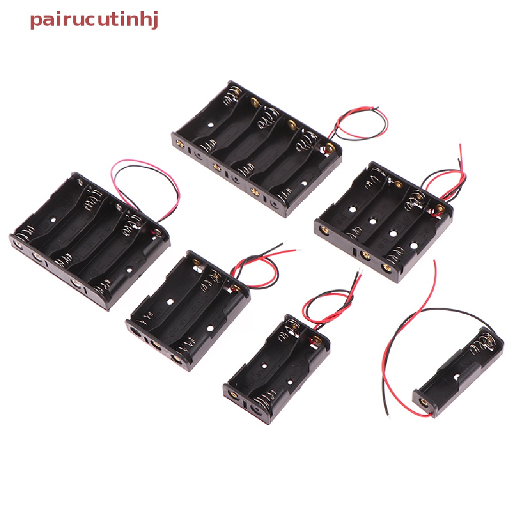 Hộp Đựng Đồ Bằng Nhựa Kích Thước Tiêu Chuẩn AA / 18650 Màu Đen Kèm Dây Dẫn 3V