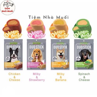 Bánh thưởng jerhigh duo stick dạng que có nhân cho chó 50g
