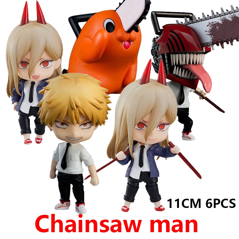 Set 6 Mô Hình quỷ đầu cưa Nhân Vật Phim Hoạt Hình Nhật Bản 10Cm chainsaw man Denji Pochita