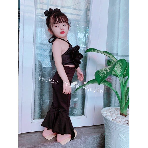Áo hoa hồng chất tacta cho bé gái 7-35kg