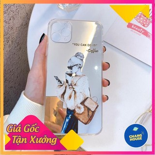[ FREE SHIP ] Ốp Lưng Gương Chống Sốc Cô Gái