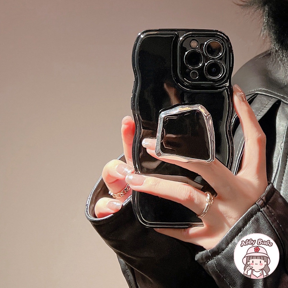 Ốp Điện Thoại TPU Mềm Chống Sốc Có Giá Đỡ Kim Loại 3D Cho IPhone 14 Pro Max 13 12 11 Pro Max