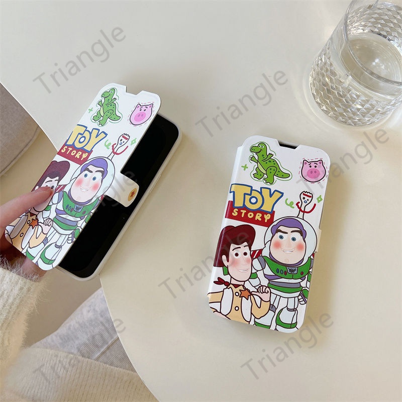 Bao Da Điện Thoại Nắp Gập Chống Sốc In Hoạt Hình Toy Story Cho iPhone14pro max 13 12 11 14Promax13 12 11