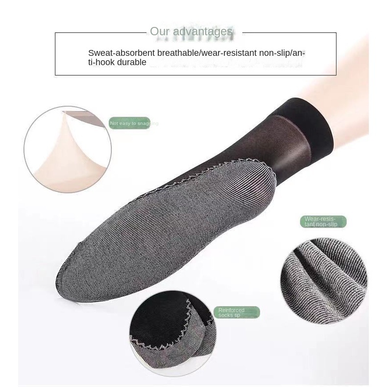 Set 3 Đôi Vớ cotton Lụa Mỏng Đế Thép Không Móc Chống Mồ Hôi Chống Trượt Thấm Hút Mồ Hôi Dành Cho Nữ