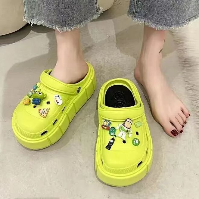 JINSHIHUI dép nữ fashion sandal nữ sục dép quai hậu nữ dép bánh mìgiày FEB1101