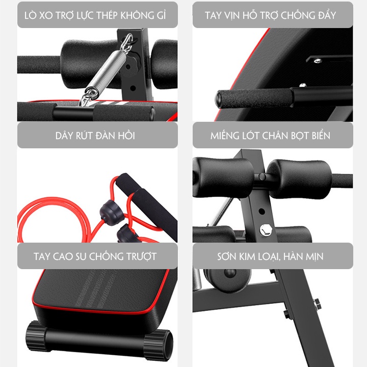 Ghế tập bụng đa năng Kore kết hợp nhiều bài tập Bảo hành 2 năm