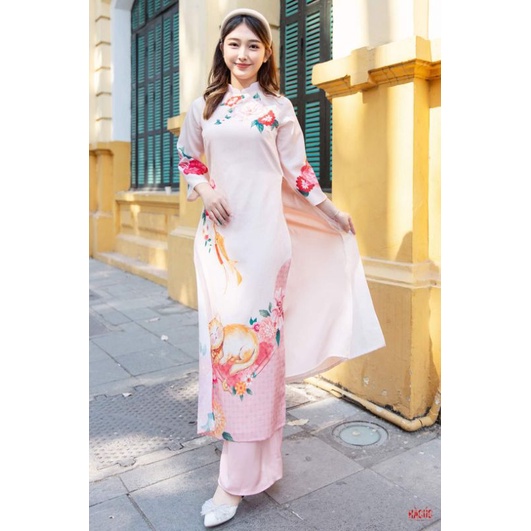 🥰 Siêu phẩm áo dài cách tân 4 tà cao cấp đẹp mềm mại hang may kĩ cao cấp giá sỉ