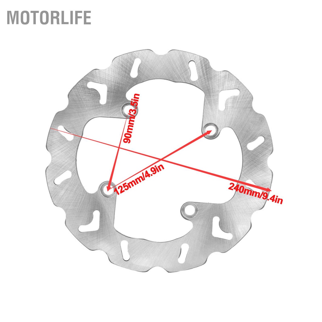 Motorlife Xe Máy Sau Đĩa 240Mm/9.4in Hợp Kim Nhôm Thay Thế Cho HONDA CR125R/CR250R/CRF250R
