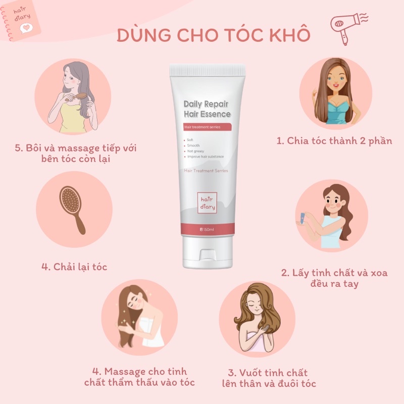 Tinh Chất Dưỡng Tóc HAIR DIARY Daily Repair Essence