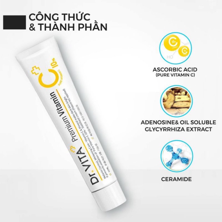 Kem Dưỡng Và Tinh Chất Cho Da Dr.Vita Premium Vitamin C 10% Kem Xóa Nám , Tàn Nhang Dr.Vita - VIKO HOME Store