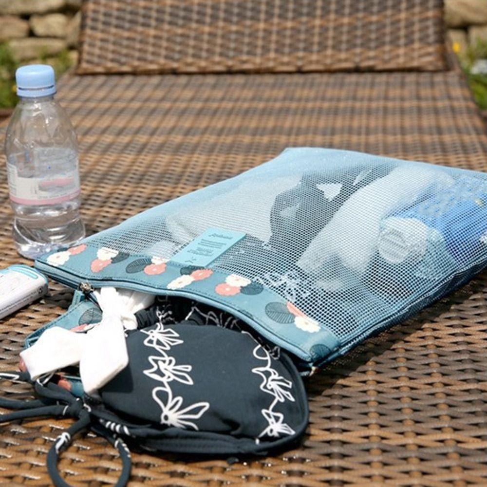 Túi Đựng Đồ Trang Điểm Trong Suốt Họa Tiết Hoa Dành Cho Nữ