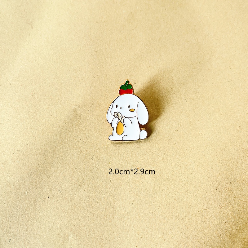 Ghim Cài Áo Kim Loại Hình Thỏ May Mắn Dễ Thương Dành Cho Cặp Đôi