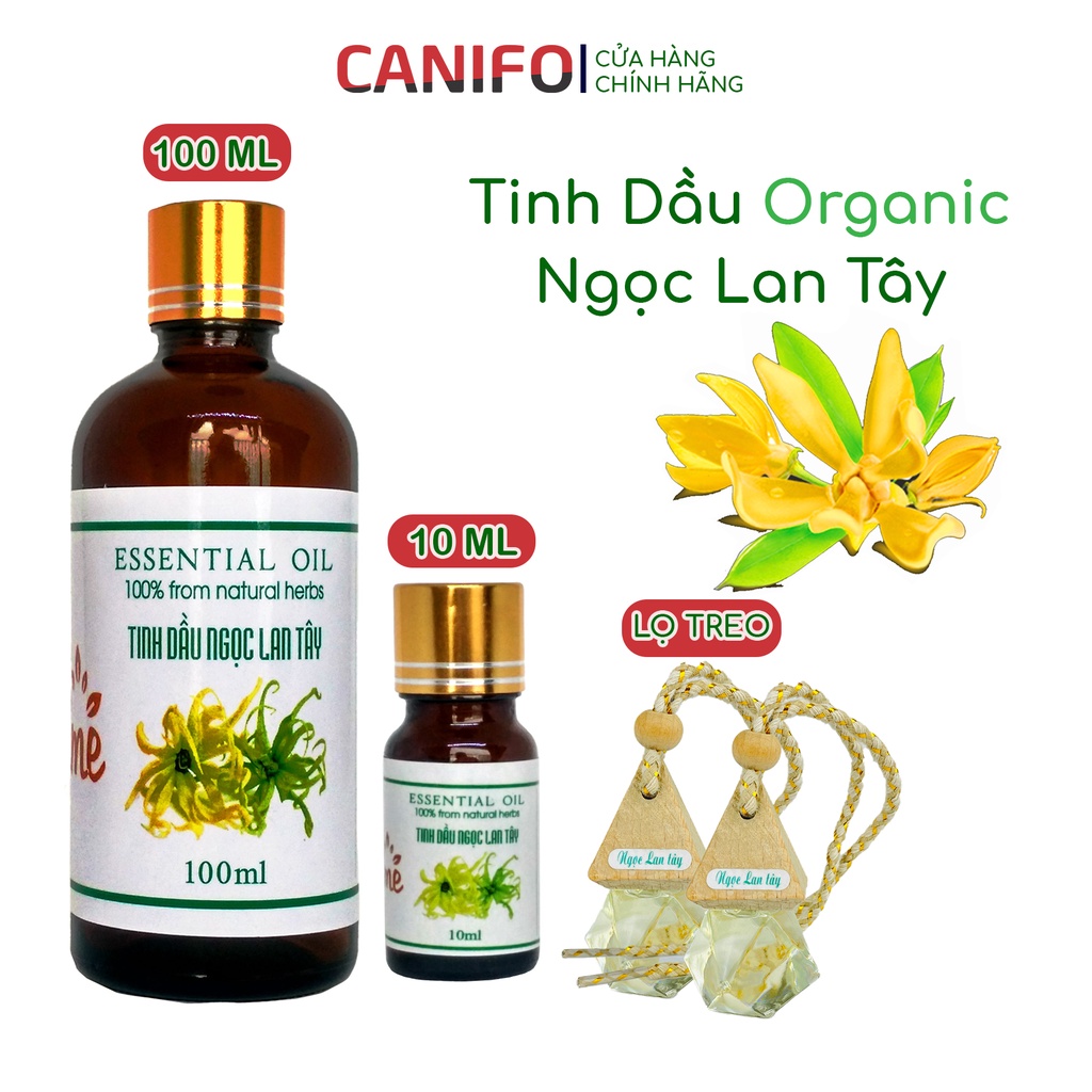 Tinh dầu ngọc lan tây nguyên chất 100ml Canifo có kiểm định chất lượng, tinh dầu thiên nhiên thơm nhà, thanh mát khử mùi