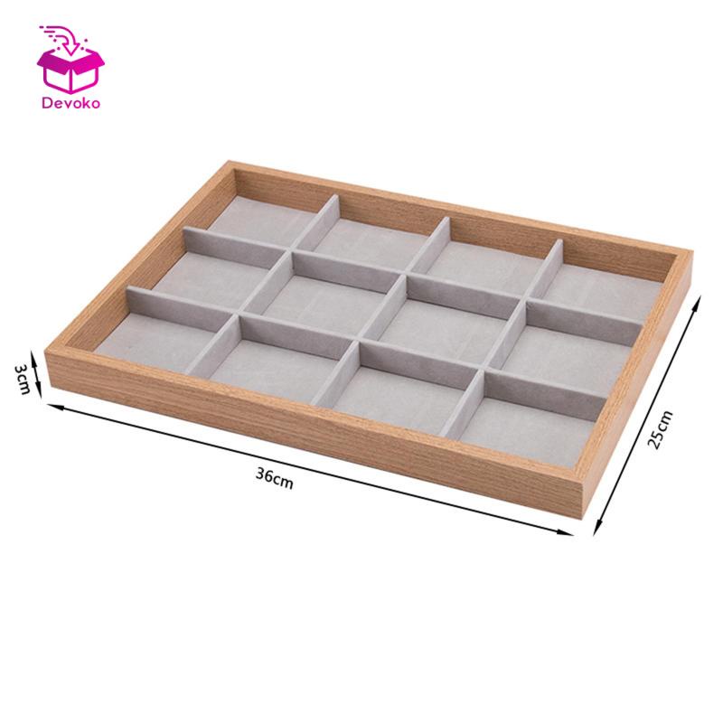 Khay trưng bày trang sức / đồng hồ / Devoko hình sọc caro