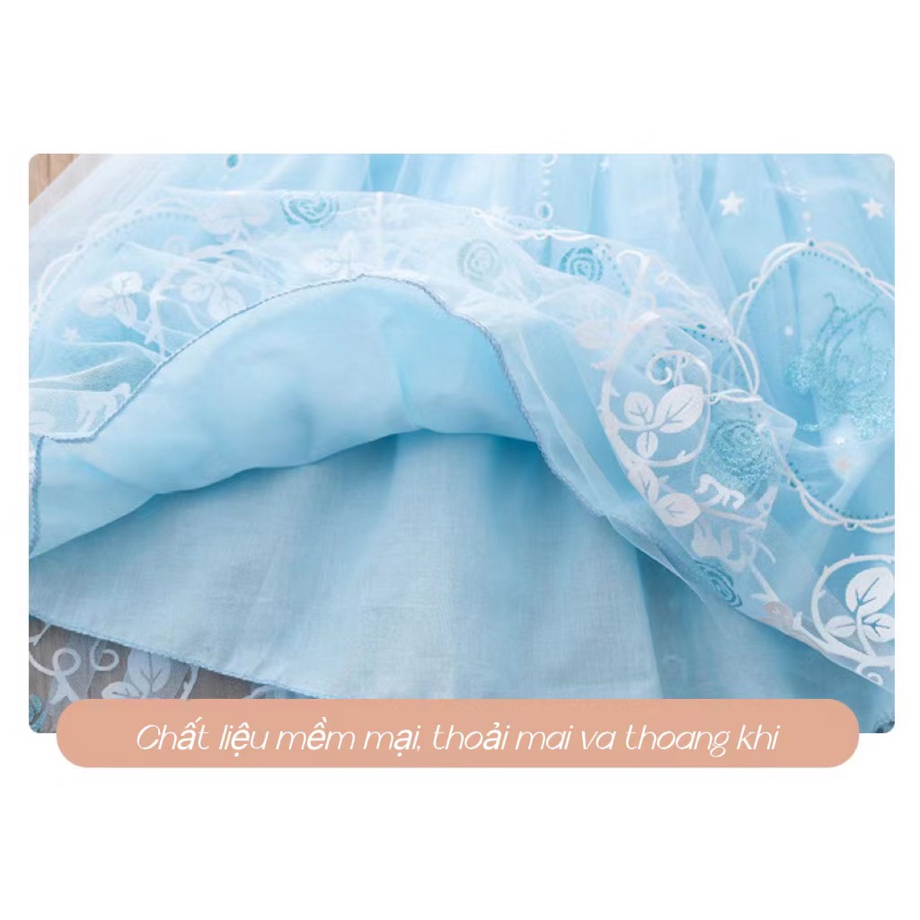 Đầm Hóa Trang Công Chúa Elsa Xinh Đẹp Cho Bé Gái Từ 2-9 Tuổi