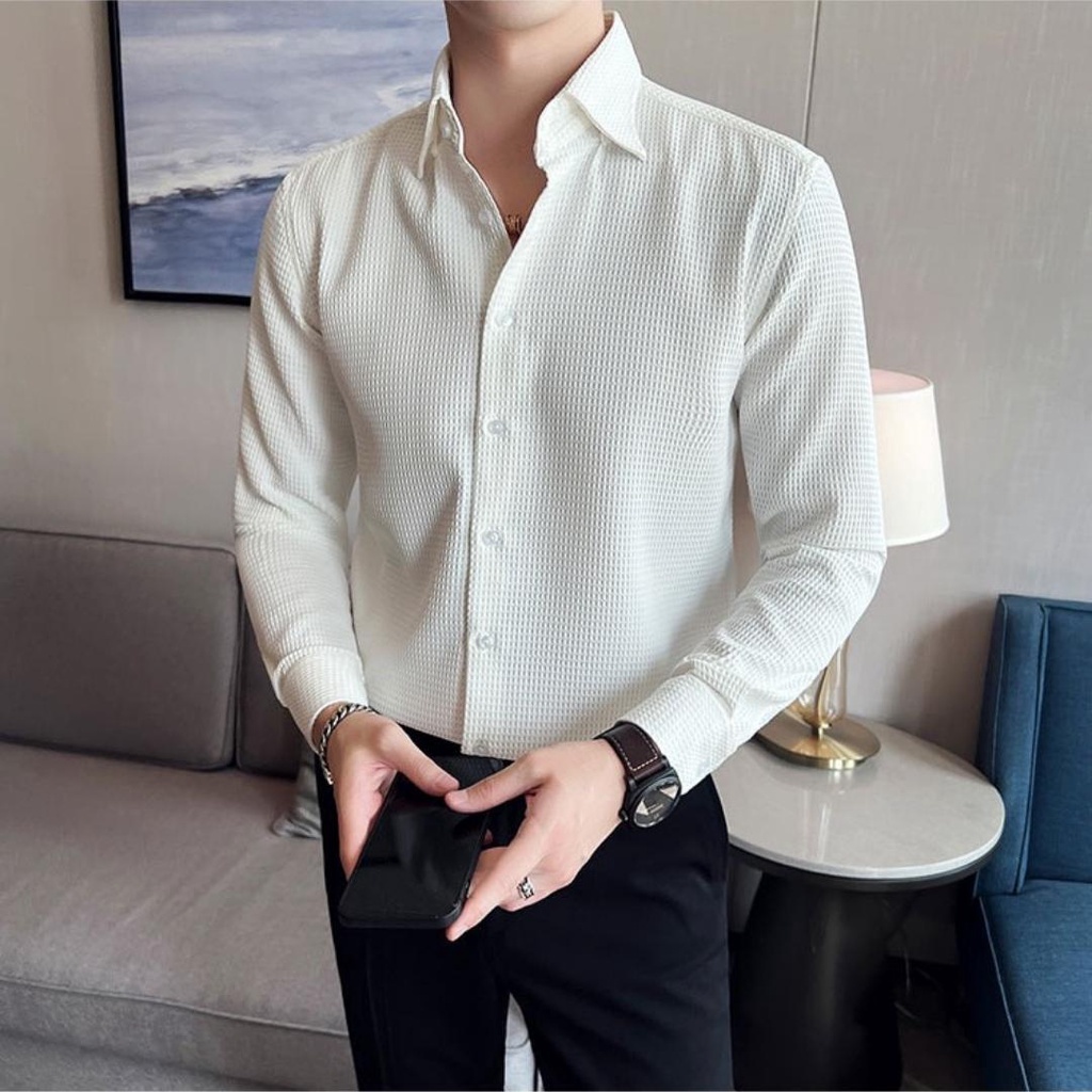 Áo sơ mi nam Trắng kiểu đẹp công sở hàn Quốc cao cấp, sơ mi đen nam form rộng , thời trang hiện đại DT Limited