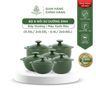 Bộ 6 NồI Sứ Dưỡng Sinh Minh Long (0.35L/ 2 x 0.55L - 0.4L/ 2 x 0.85L)