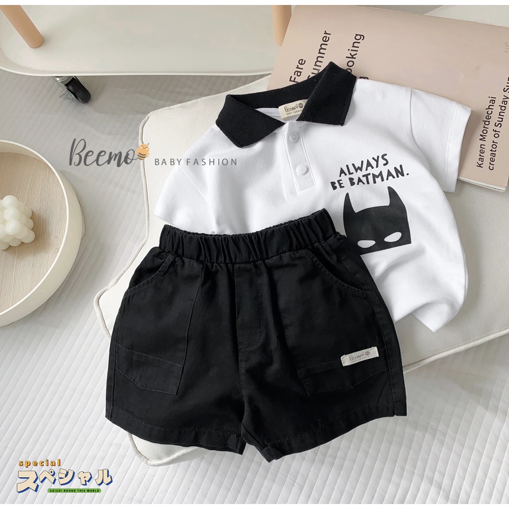 Bộ polo batman cá sấu Beemo cho bé