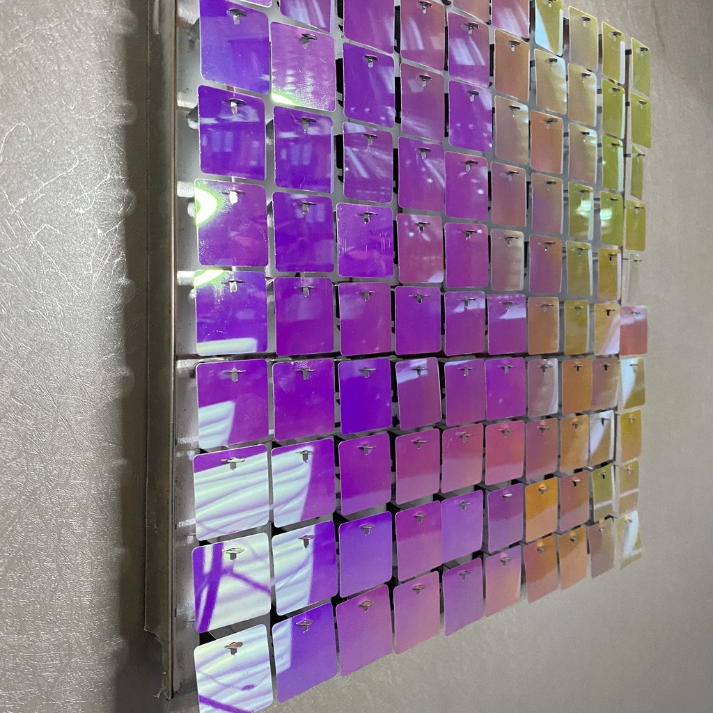 Phim sequin - Phim 3D Gió Vuông Màu HOT- Tấm Sequin Trang Trí Sinh Nhật