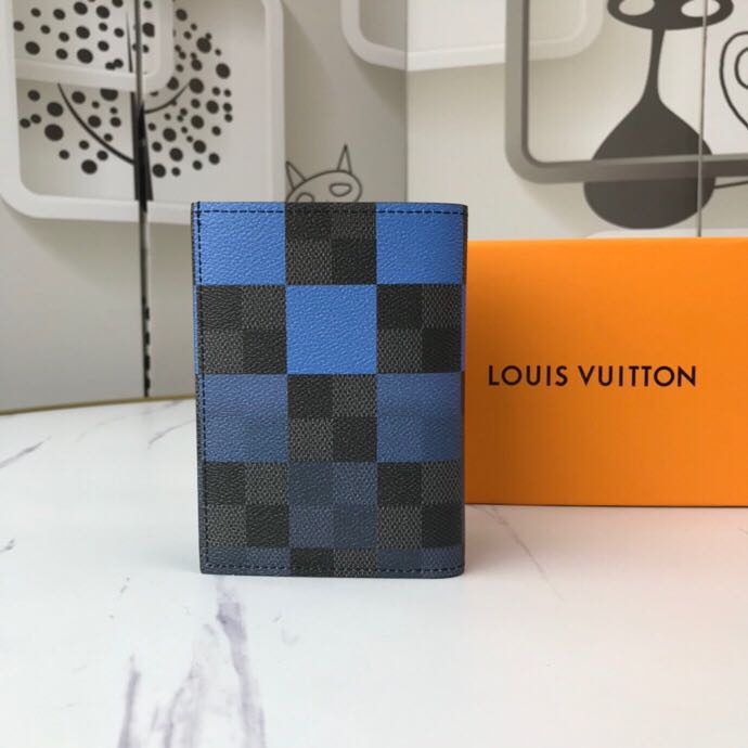Hình ảnh vật lý của Louis vuitton ban đầu xác thực hộ chiếu bộ LV thời trang của người đàn ông thẻ N60410 sẵn sàng vận chuyển (với hộp)