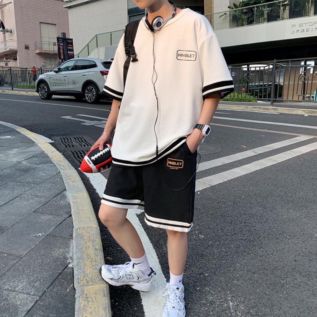 Bộ Quần Áo Thun Nam Mùa Hè "HNBLET" Style Hàn Quốc Trend 2024 sozo SET NAM 90000161C5