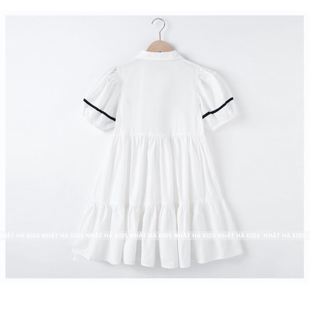 Váy bé gái mùa hè A11 size đại 11 - 45kg chất thô dáng xòe có cổ cho bé đi học