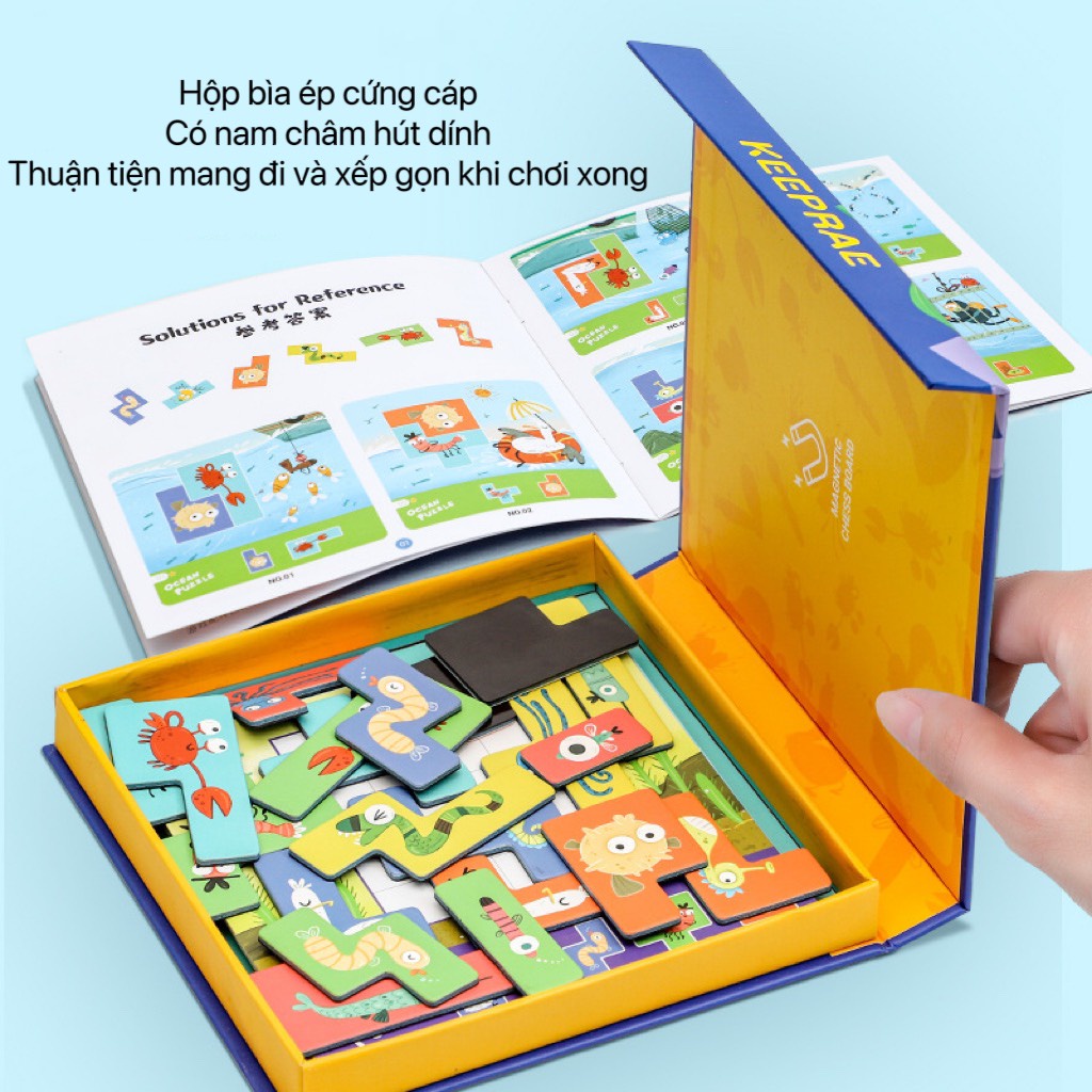 Bộ Đồ Chơi Trẻ Em Ghép Hình Nam Châm, Đồ Chơi Giáo Dục Phát Triển Trí Tuệ Cho Bé 3-6 Tuổi