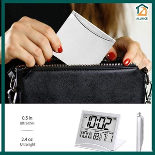 【0227】 Digital Alarm Clock Foldable LCD Clock With Calendar Temperature Desk Clock