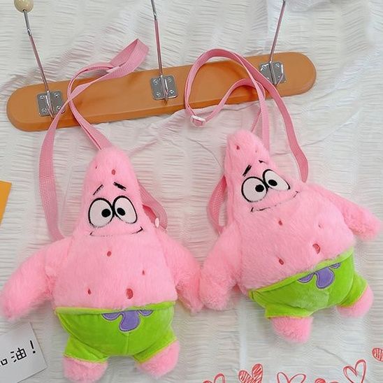 Túi Đeo Chéo Hình SpongeBob Nhồi Bông Thời Trang Nhật Bản