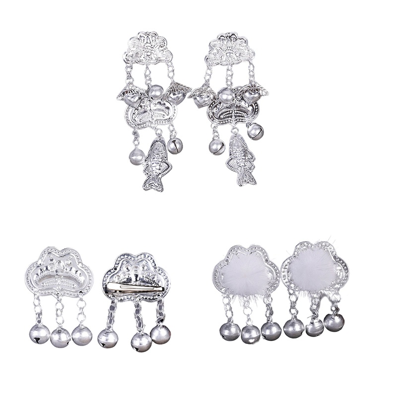 Kẹp Tóc Hình Cá Đính Chuông Và Tua Rua Dễ Thương Cho Bé Gái