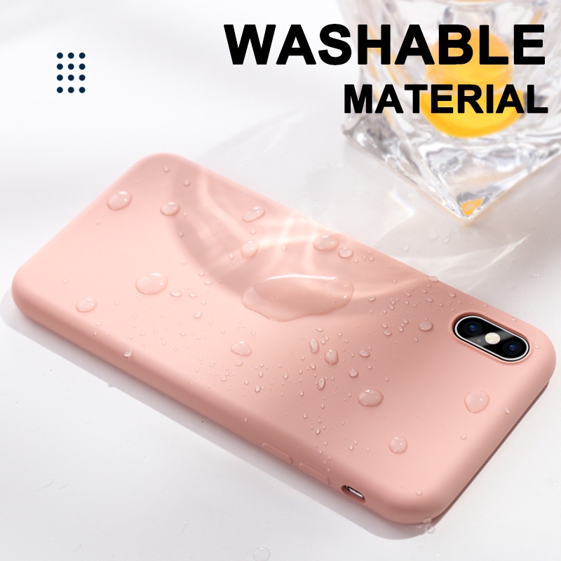 Ốp Lưng Silicone DẻO MàU Trơn Cho iPhone 6 6s 7 8 Plus X XR XS Max 11 12 13 14 Pro Max