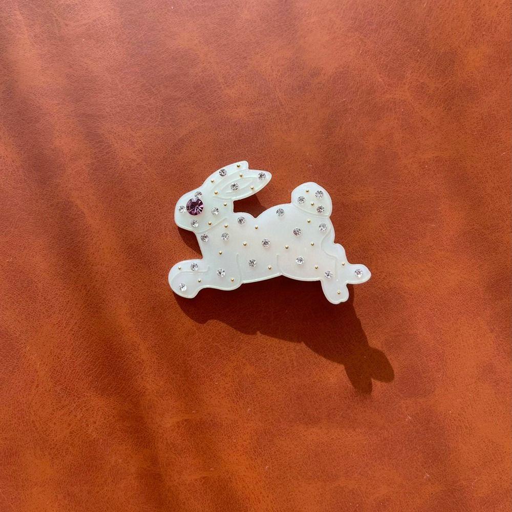 Kẹp Tóc Hình Thỏ Đính Đá Zircon Thời Trang Hàn Quốc Cho Nữ|Kẹp Mỏ Vịt Đa Năng Tiện Dụng