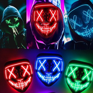 Mặt nạ hóa trang halloween có đèn led neon độc đáo