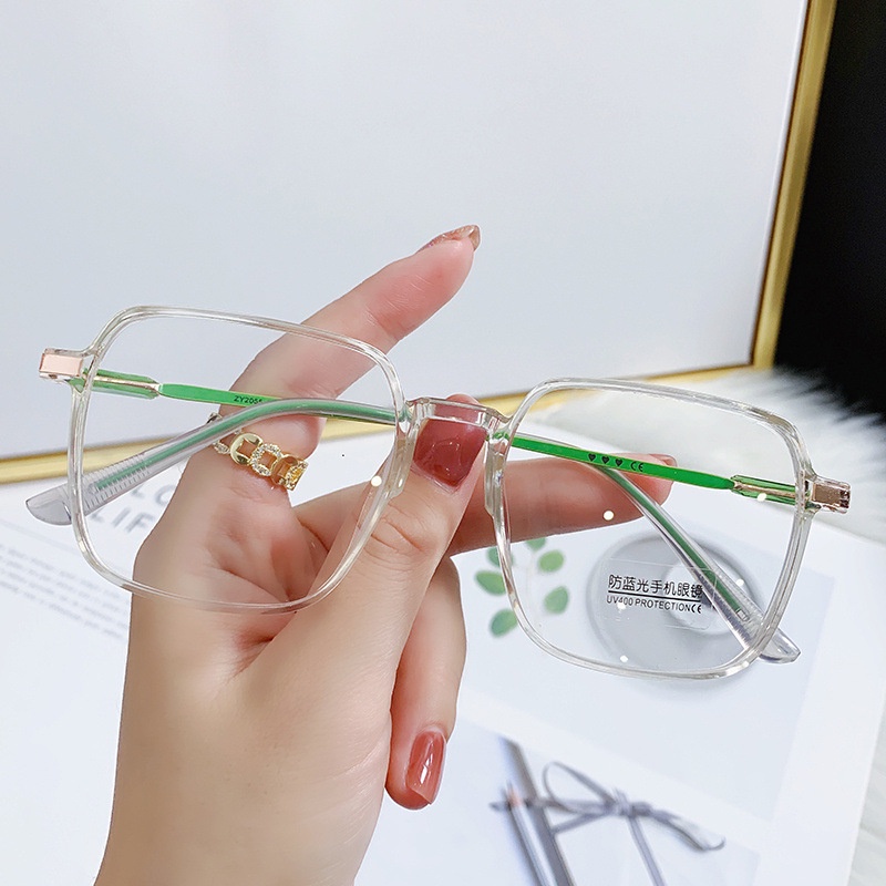 Mắt Kính Gọng Vuông Chống Bức Xạ / Ánh Sáng Xanh Thời Trang Hàn Quốc Cho Nam Nữ