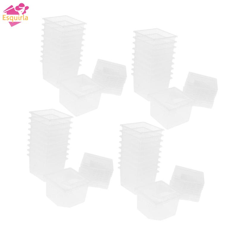 Bộ 40 Hộp Đựng Thức Ăn Trong Suốt Cho Bò Sát / Bò Sát / Thằn Lằn / Bò Sát
