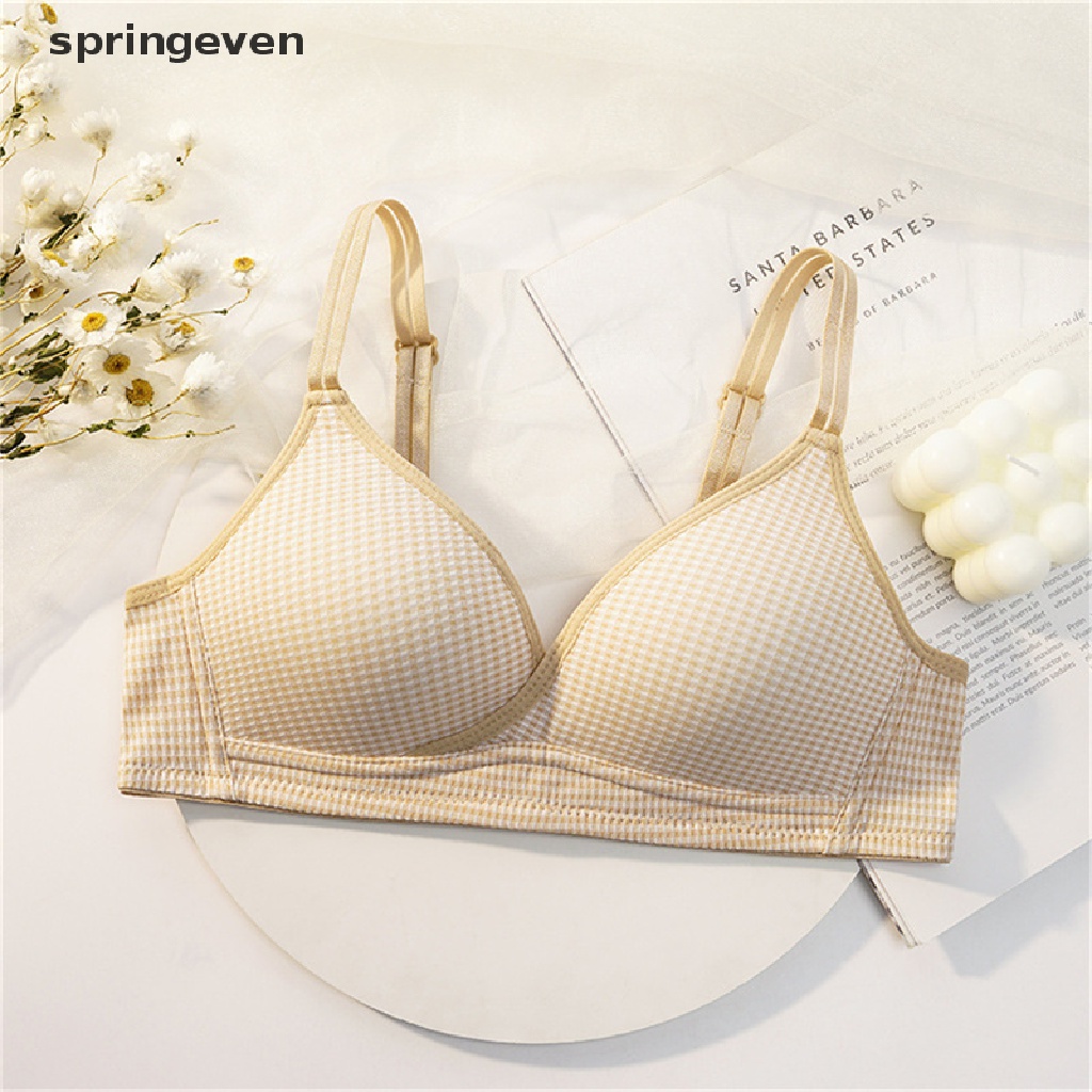 Áo Lót Nâng Ngực Không Đường May Họa Tiết Caro Thời Trang Cho Nữ